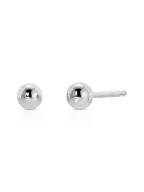 Maya Brenner Mini Preppy Posts Stud Earrings in Silver